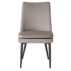 BHS LIVING Esszimmerstuhl, Küchenstuhl, Stuhl für den Wartebereich LIVIA Polstersessel mit hohem Rücken Samtstoff: warmes braun 60x47x89 cm